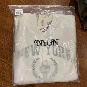 NYON “University” Crewneck Off White Sweatshirt
